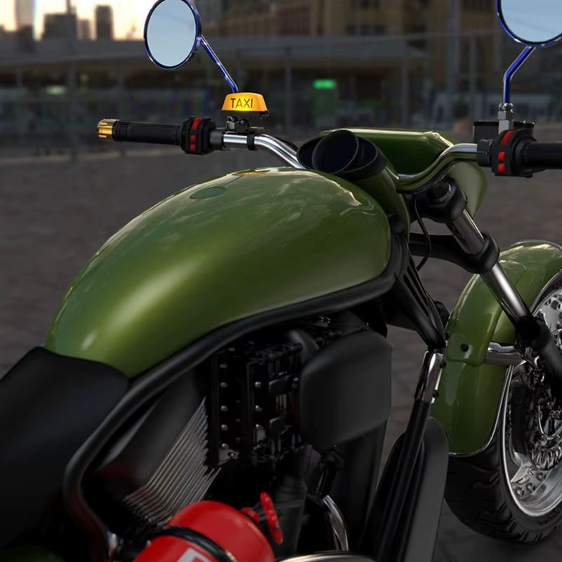 Motorcycle Decoration Modified Light Adjustable Handle Helmet Light USB Rechargable Warning Taxi Box Sign LED Lamp Y5GF.