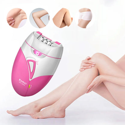 KM-189A Hair Epilator Electric Fast Rotating Detachable USB Rechargable Female Hair Trimmer for Women