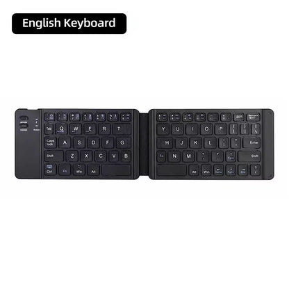 Foldable Bluetooth Keyboard with Touchpad Mini Wireless Keyboard Rechargable Keyboard for IOS Android Windows Tablet Notebook.
