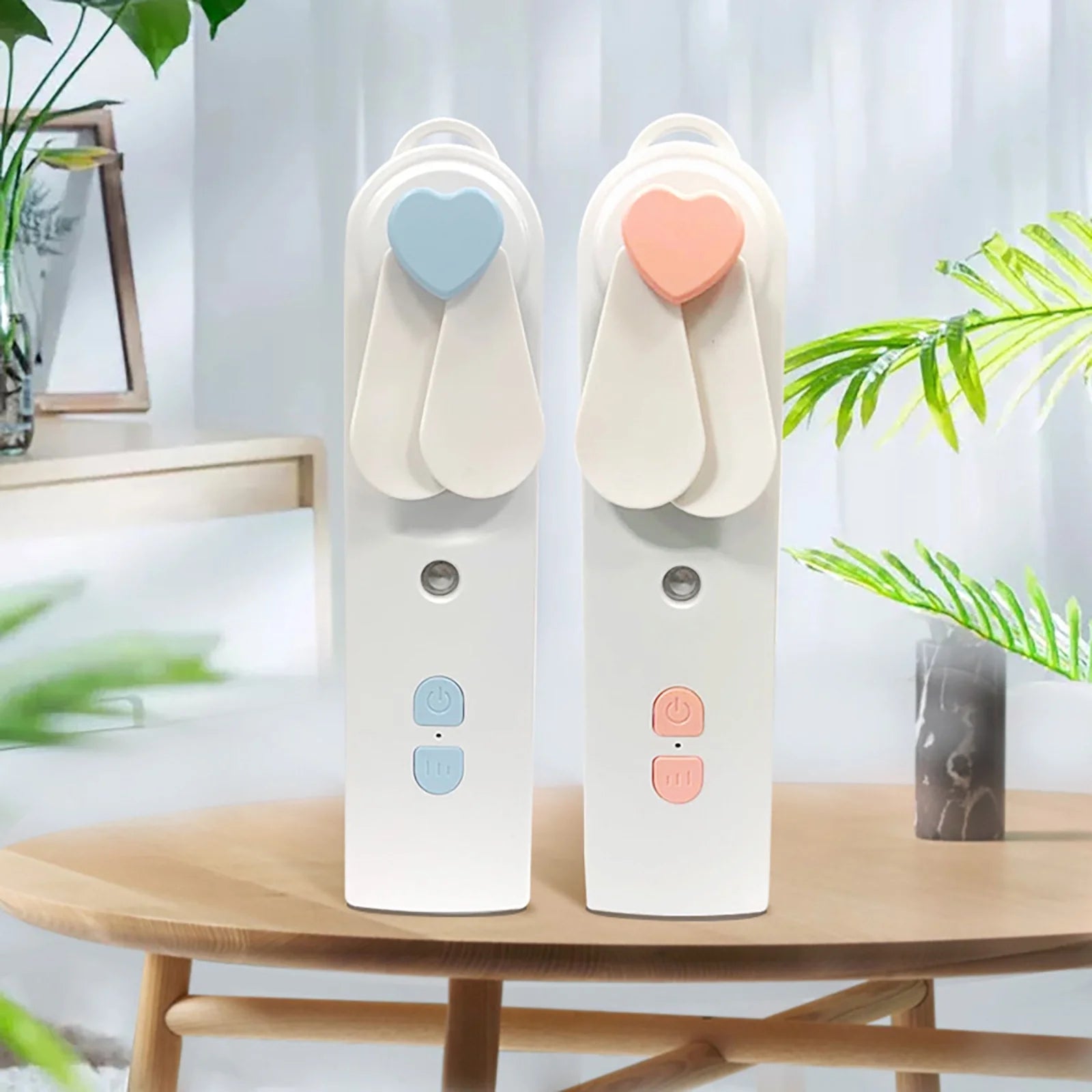 Portable Fan Desk Fan Small Fan Mini Fan Portable Small Fan Water Replenishing Instrument Two in One Mini Handheld Silent.