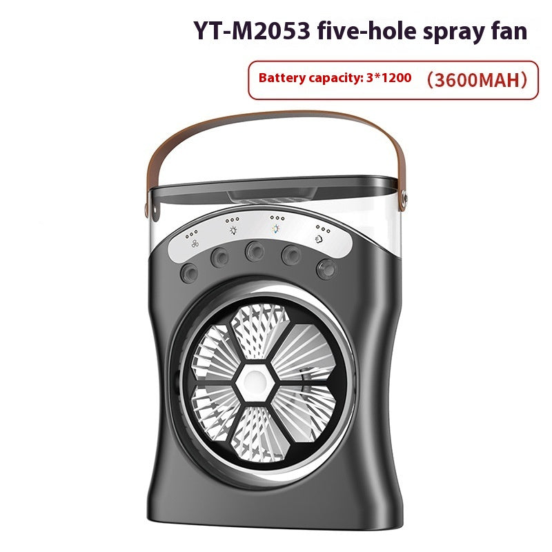 Portable Fan Portable Mini Humidifier Fan Water Spraying Fan Rechargeable Cooler Air Adjustment Fan for Hot Weather.