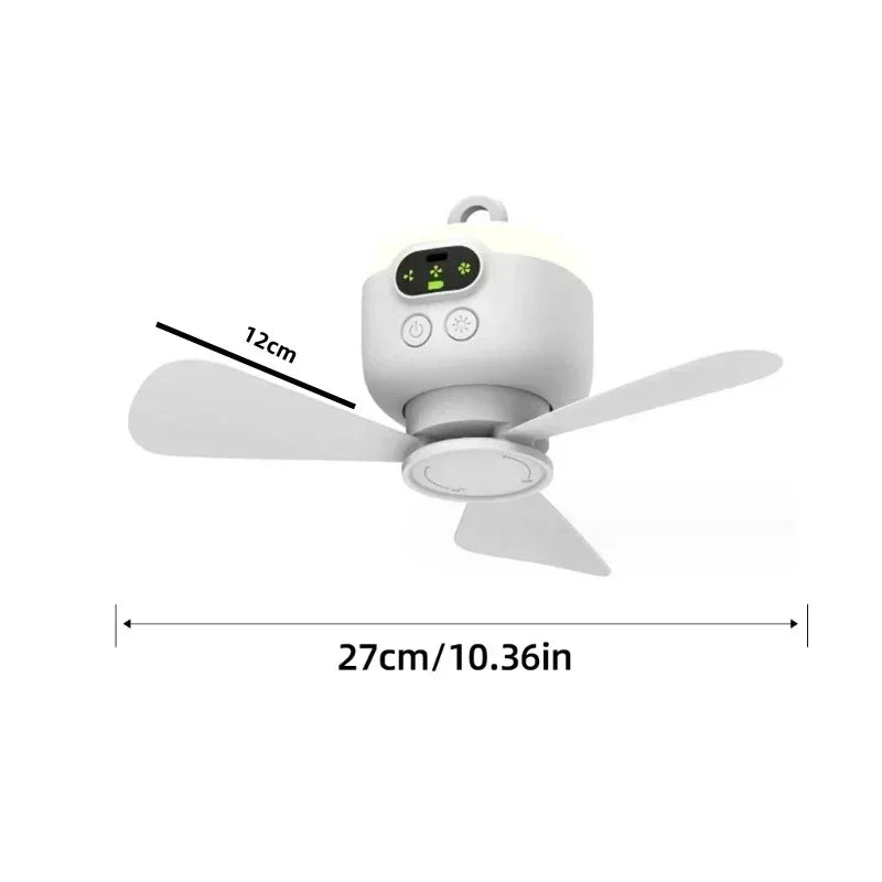 New Lighting USB Rechargeable Ceiling Fan 8000Mah Battery Large Capacity Removable Blades Suitable for Bedroom Outdoor Tents