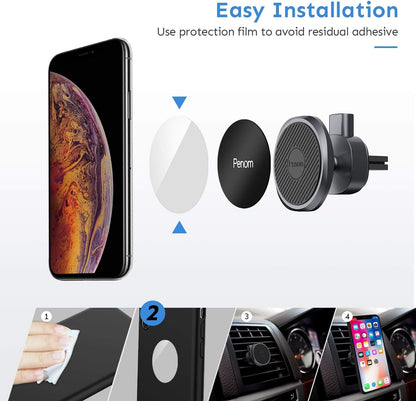 Magnetic Car Phone Mount, Cell Phone Holder for Car, Universal Magnetic Phone Car Mount for Most Smart Phone