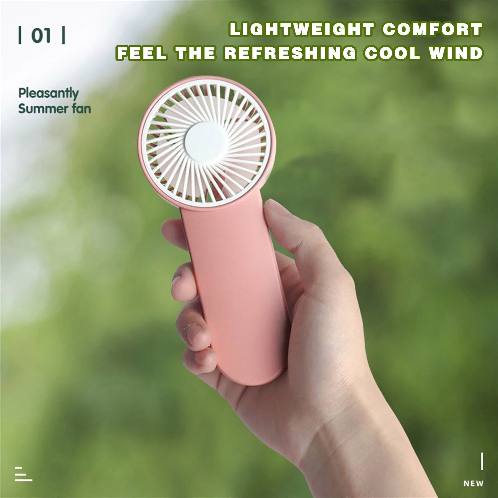 Portable Fan Desk Fan Small Fan Mini Fan Portable Handheld Fan 2Xaa Battery Fan Hanging Fan with Lanyard for Indoor Outdoor