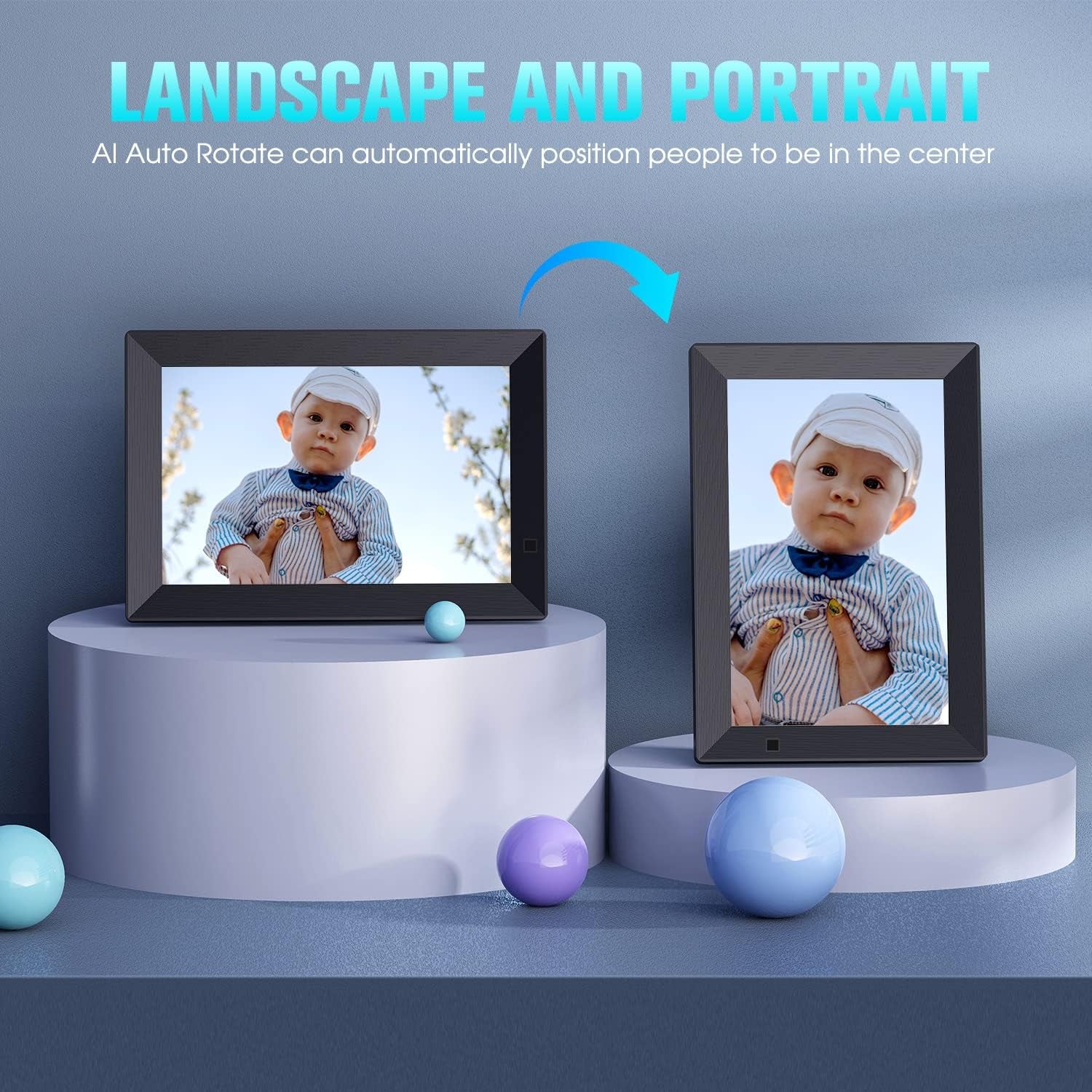 Digital Picture Frame - 10.1 Inch FHD IPS Keyboard Case for 2025 Ipad Air 13 and Ipad Pro 12.9 (6Th, 5Th, 4Th, 3Rd Gen), Magnetic Keyboard Case with Multi-Touch Trackpad