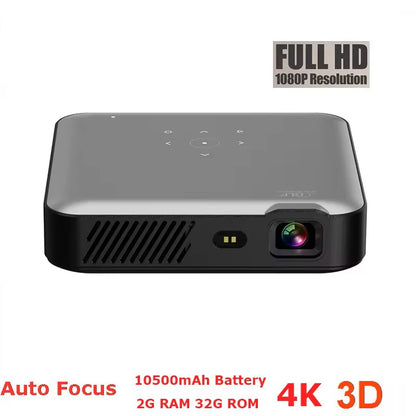 Full HD 4K 3D Smart Projector Auto Focus Android 9.0 5G Wifi DLP Proyector 10500Mah Battery Mobile Smartphone Beamer