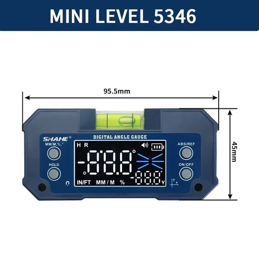 Digital Angle Finder with Level Bubble Dual Axis Rechargable Digital Angle Gauge Magnetic Digital Level Box Protractor