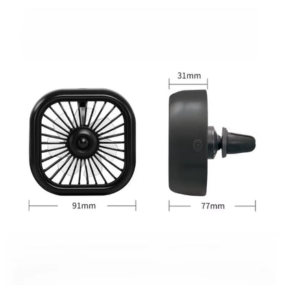 Car Fan USB Car Fan,Electric Cooling Fan Air Vent Mounted Fan Strong 2.5W 3 Speeds & Rotatable.