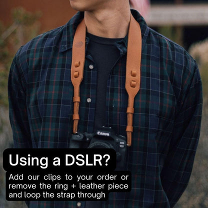 STRAPS Classic Leather Camera Strap | 17.5" Full-Grain Leather with Suede Backing, Fits DSLR & SLR Cameras