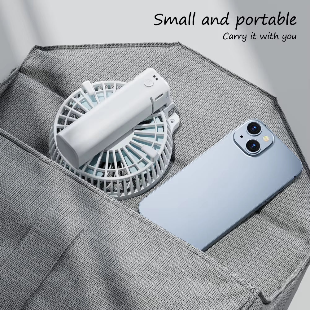 Handheld Mini Fan Portable Pocket Fan USB Charging Fan Rechargable Summer Cooling Fan for Home Outdoor Office.