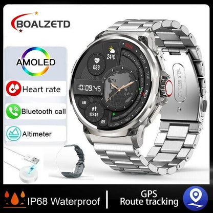 1.85" Ultra HD Smartwatch GPS Bluetooth Call Health Monitoring Watch Gym Gift