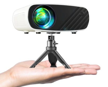 Mini Projector, Portable Projector 1080P, Movie Projection Compatible with Android/Ios White 1PC