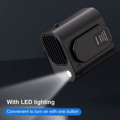 Waist Clip Fan Portable Waist Fan Multifunction Cooling Fan LED Display Mini Neck Hanging Fan for Outdoor Gardening Backpacking.