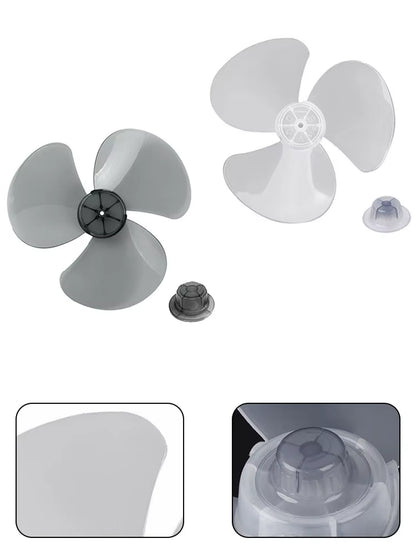 12 Inch 3 Leaves Fan Blades Household Clear Plastic Fan Blade Replacement for Pedestal Fan Stand Fan Table Fan Accessories