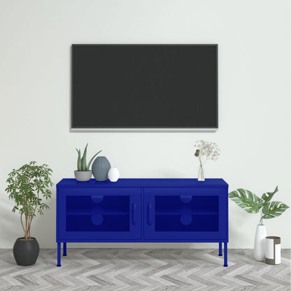 vidaXL TV Stand TV Unit Sideboard Home TV Console Media Unit Cupboard Steel.