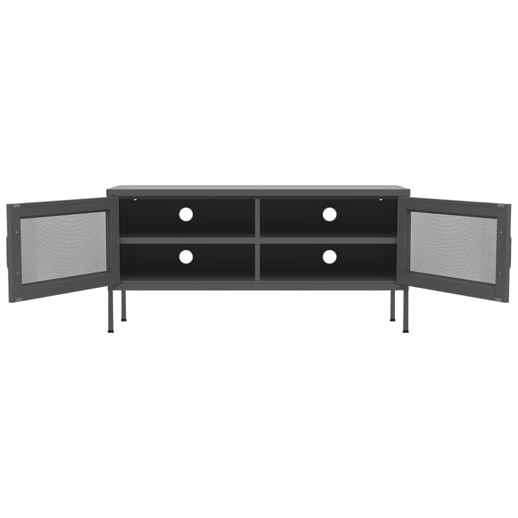 vidaXL TV Stand TV Unit Sideboard Home TV Console Media Unit Cupboard Steel.