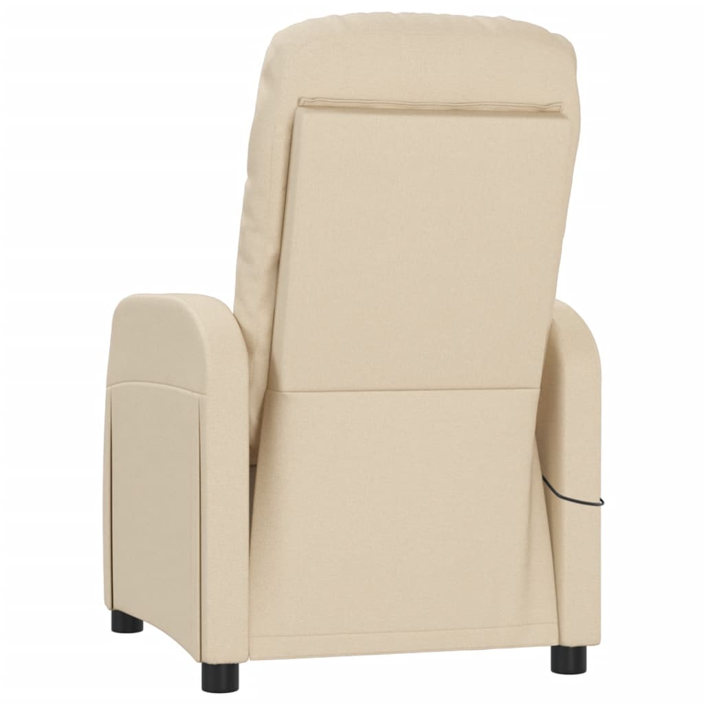 vidaXL Massage Chair Cream Fabric.