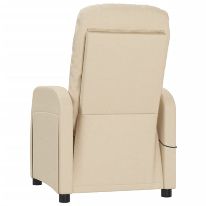 vidaXL Massage Chair Cream Fabric.