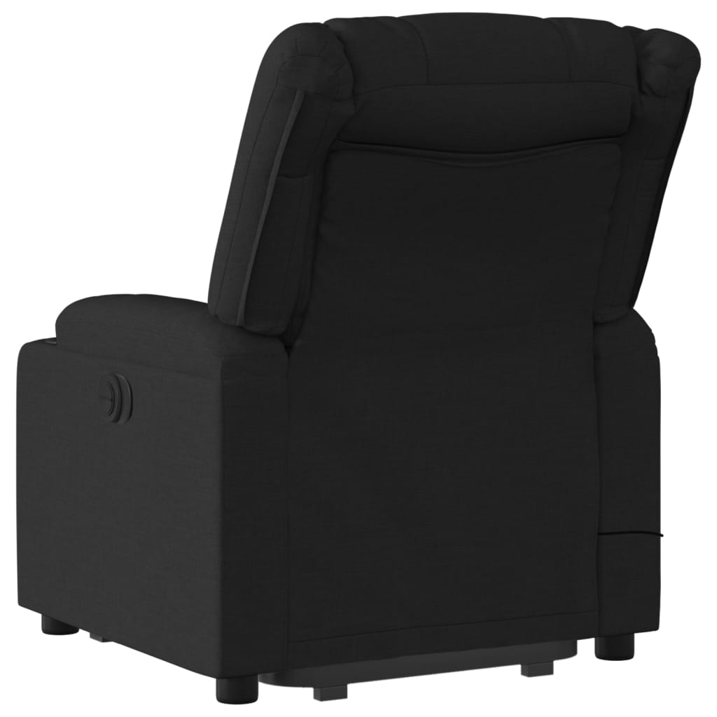 vidaXL Stand up Massage Recliner Chair Black Fabric.