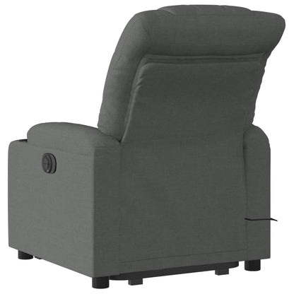 vidaXL Stand up Massage Recliner Chair Dark Gray Fabric.