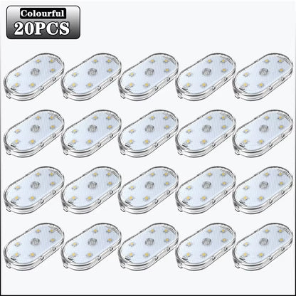 20PCS Skateboard Lights Longboard Fluorescent LED Flash Night Glowing USB Rechargable Scooter Board Underglow Lamp Decors