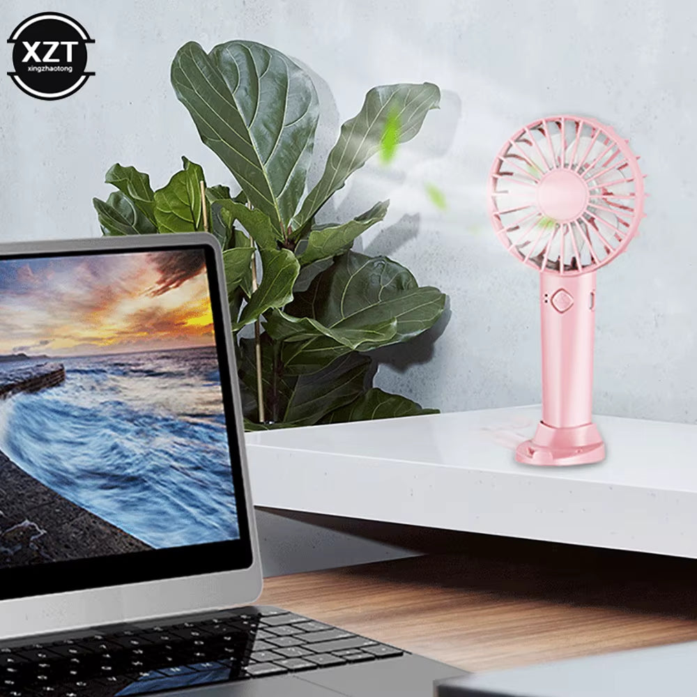 Desktop Fan Mini Handheld Fan Portable USB Rechargeable Fan Desk Top Student Dormitory Fan.