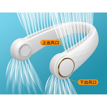 Hanging neck fan usb small fan portable mini portable outdoor silent lazy hanging neck big wind bladeless fan.