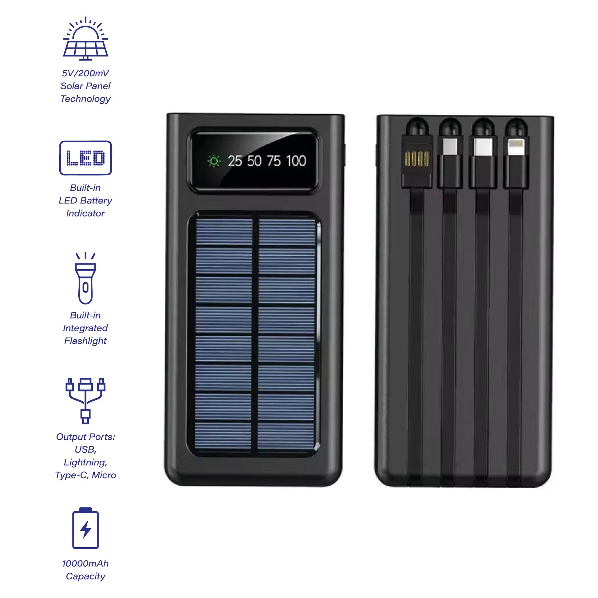 LED Portable Solarsync Power Bank – PoLED Portable Solarsync Power Bank – Power Anytime, Anywherewer Anytime, Anywhere.