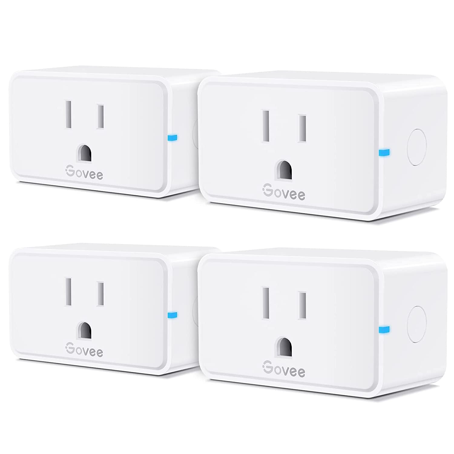 Smart Plug 15A, Wifi Bluetooth Outlets 4 Pack Work with Alexa and Google Assistant, Wifi Plugs with Multiple Timers,  Home APP Group Control Remotely, No Hub Required, ETL&FCC Certified