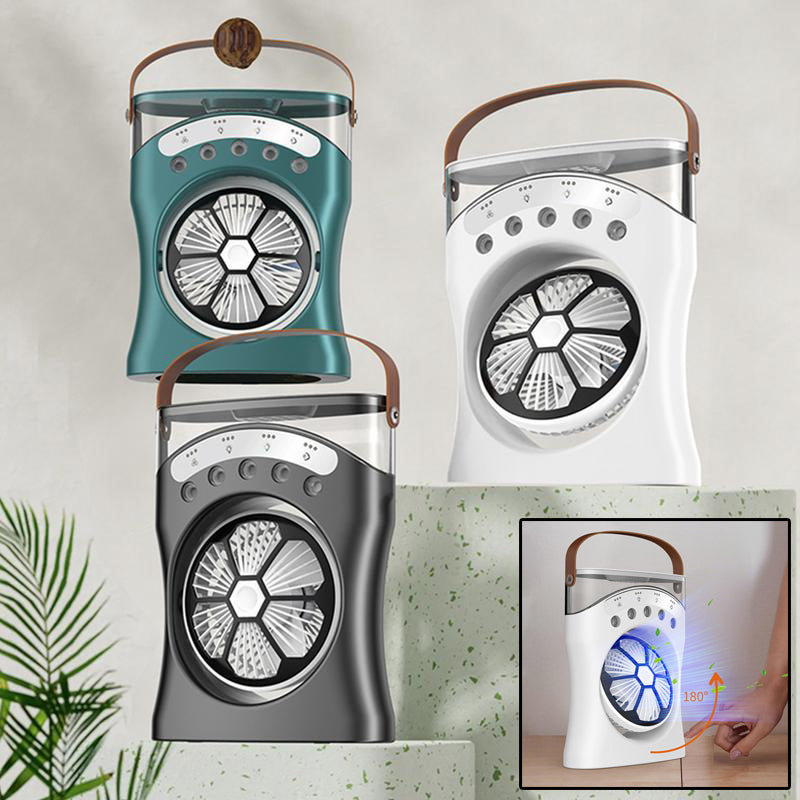 Portable Fan Portable Mini Humidifier Fan Water Spraying Fan Rechargeable Cooler Air Adjustment Fan for Hot Weather.