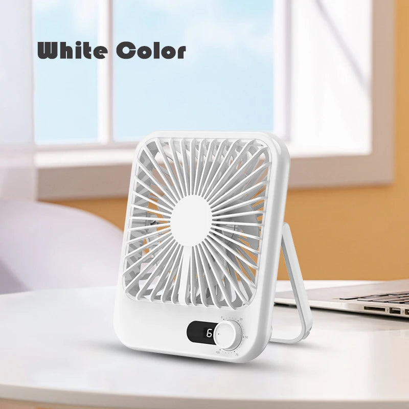 2024 New 1500Mah 100 Gears Ultrathin Desk Fan Portable Fan Rechargeable Table Fan Mini Fan Portable Cooler Air Conditioner Fan