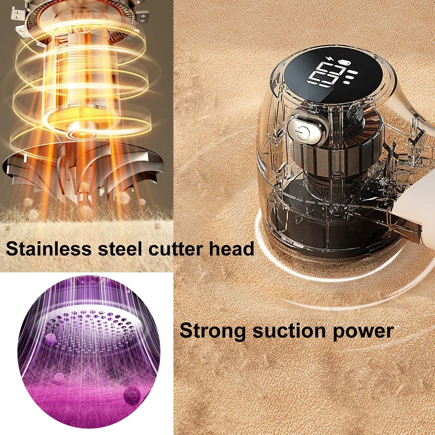 Electric Lint Remover USB Rechargable Cloth Fabric Shaver Fluff Pellet Remove Machine for Clothes Sweater Hairball Trimmer