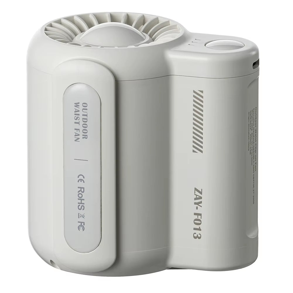 Portable Waist Fan Rechargeable Hanging Neck Fan 4000Mah Waist Clip Fan Wearable Personal Cooling Fan for Outdoor Camping Hiking.