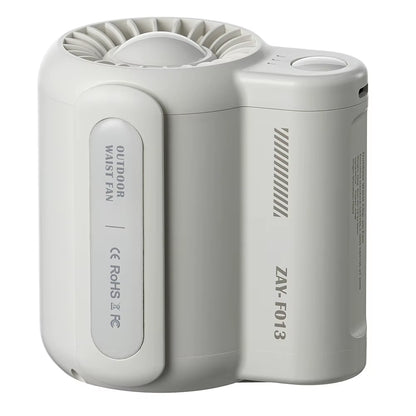 Portable Waist Fan Rechargeable Hanging Neck Fan 4000Mah Waist Clip Fan Wearable Personal Cooling Fan for Outdoor Camping Hiking.