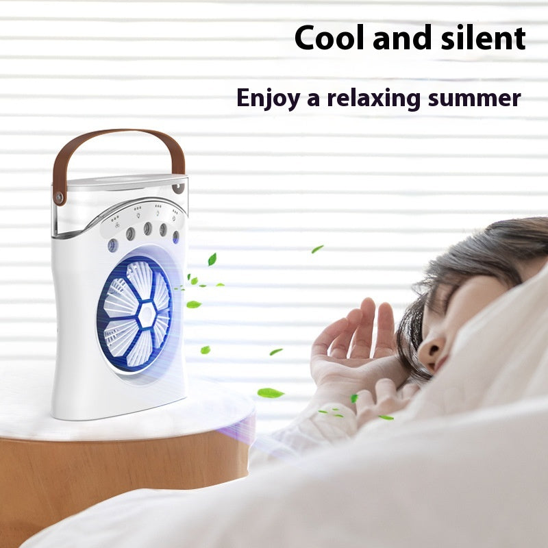 Portable Fan Portable Mini Humidifier Fan Water Spraying Fan Rechargeable Cooler Air Adjustment Fan for Hot Weather.