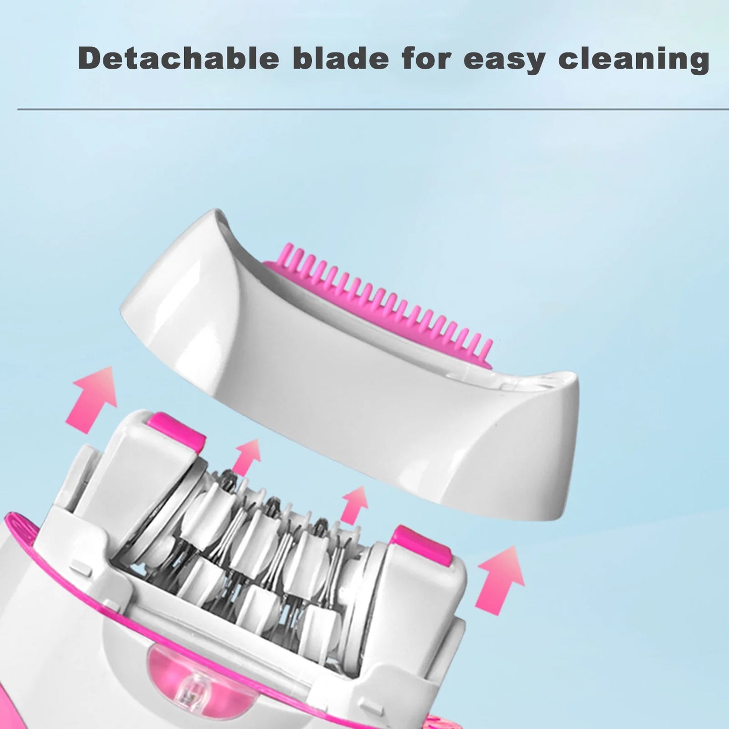 KM-189A Hair Epilator Electric Fast Rotating Detachable USB Rechargable Female Hair Trimmer for Women