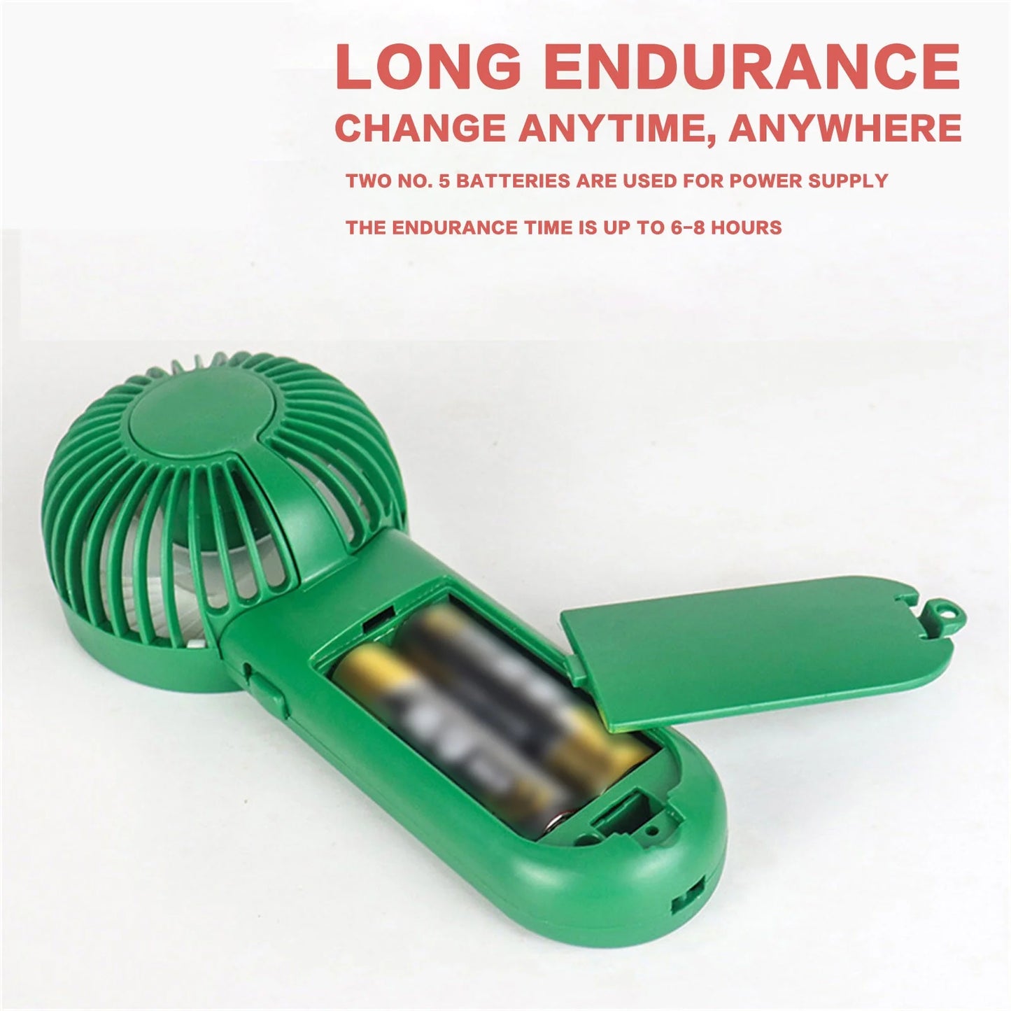 Portable Fan Desk Fan Small Fan Mini Fan Portable Handheld Fan 2Xaa Battery Fan Hanging Fan with Lanyard for Indoor Outdoor