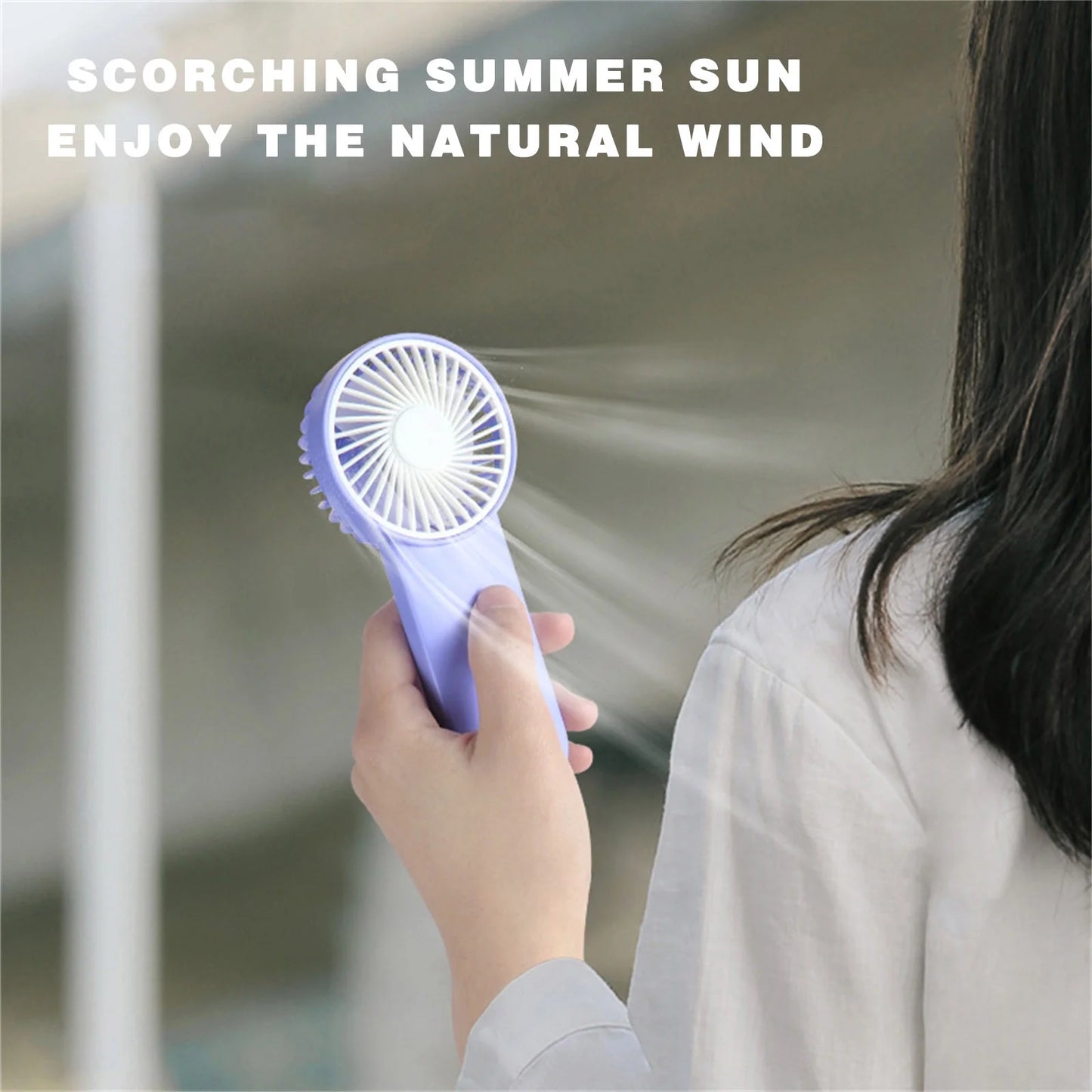 Portable Fan Desk Fan Small Fan Mini Fan Portable Handheld Fan 2Xaa Battery Fan Hanging Fan with Lanyard for Indoor Outdoor