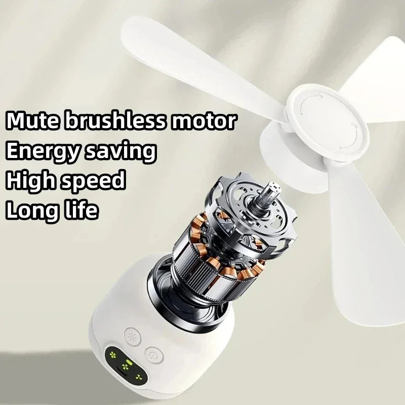 New Lighting USB Rechargeable Ceiling Fan 8000Mah Battery Large Capacity Removable Blades Suitable for Bedroom Outdoor Tents