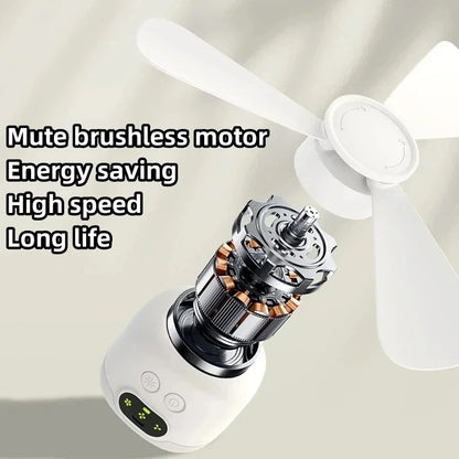 New Lighting USB Rechargeable Ceiling Fan 8000Mah Battery Large Capacity Removable Blades Suitable for Bedroom Outdoor Tents