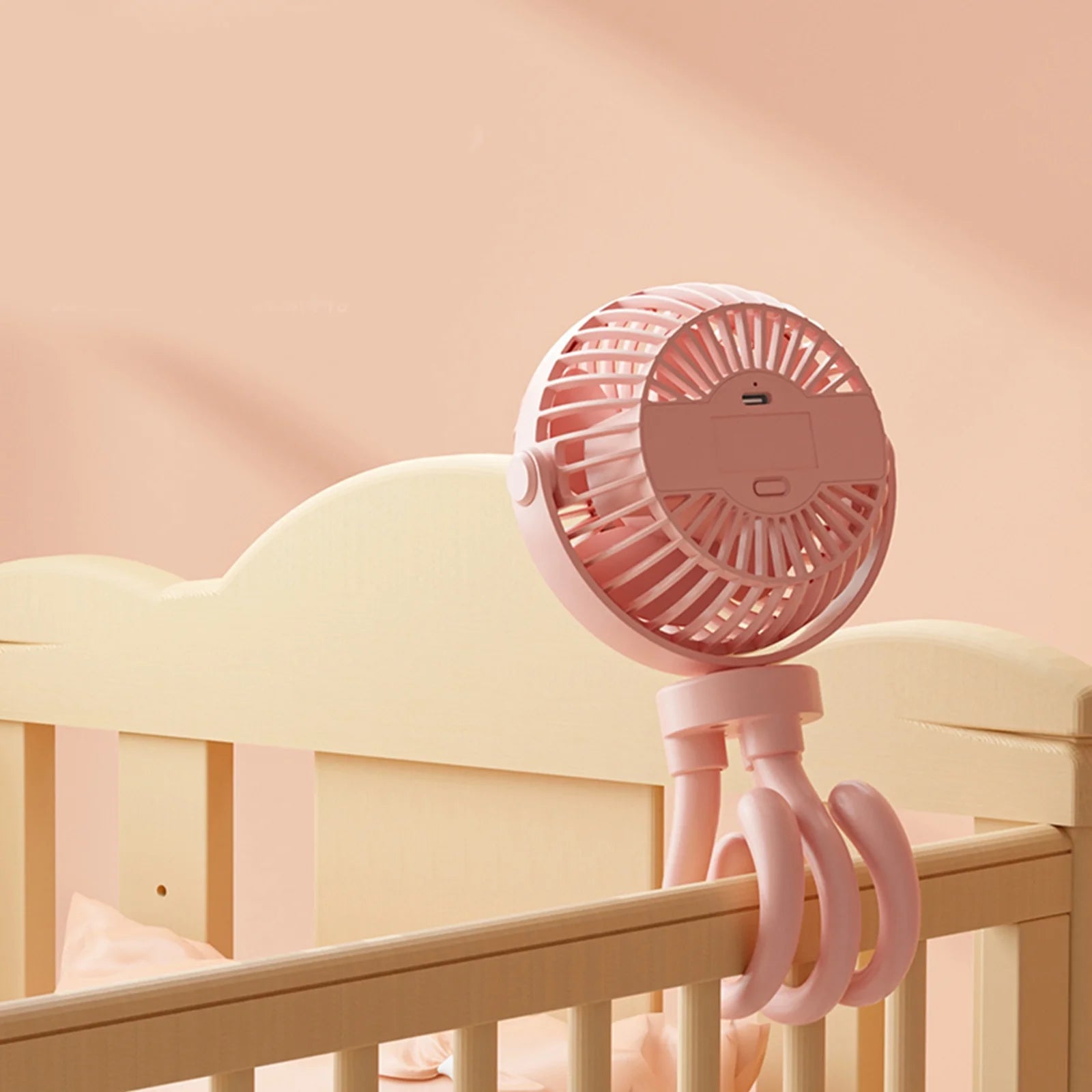 2000Mah Flexible Handheld Fan Stroller Fan Octopus Desk Fan Multi-Scene Baby Fan