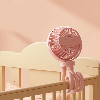 2000Mah Flexible Handheld Fan Stroller Fan Octopus Desk Fan Multi-Scene Baby Fan