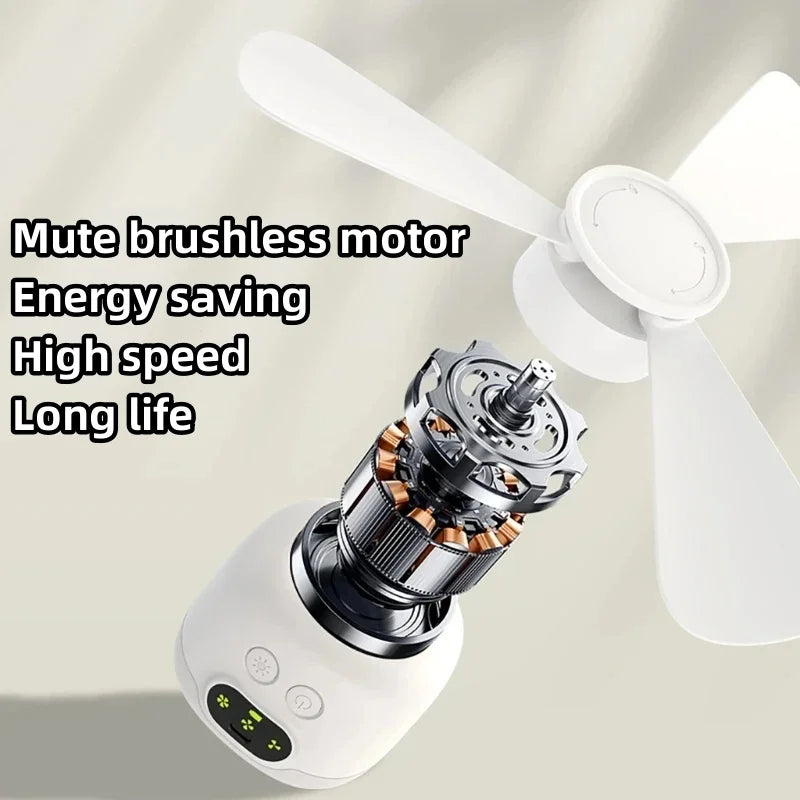 New USB Rechargeable Large Wind Ceiling Fan Removable Blades Night Lamp Lighting 8000Mah\12000Mah Capacity Household Outdoor Fan
