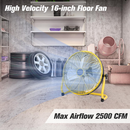 16" Battery Operated Floor Fan, 20000 Mah Large Rechargeable Cordless Fan for Ca